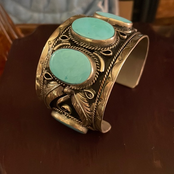Turquoise Cuff SS Large/Heavy - Picture 1 of 3